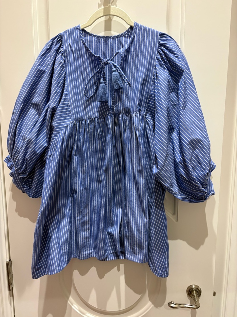 MILLE Blue and White Striped Cotton Shirt